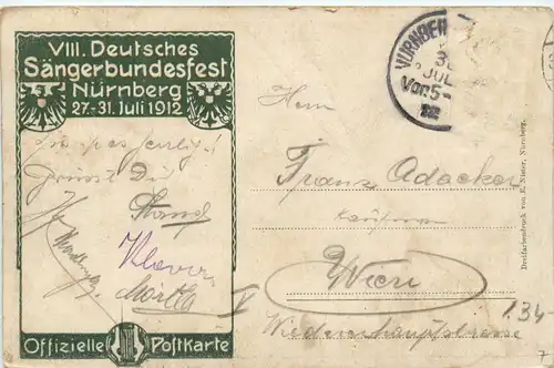 Nürnberg - Deutsches Sängerbundfest 1912 -246776