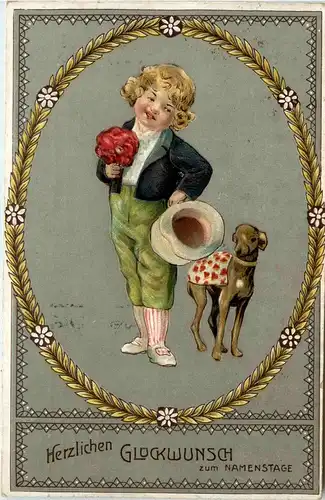 Namenstag - Kind Hund -246838