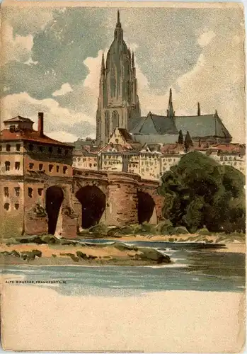 Frankfurt - Künstlerkarte - Litho -246096