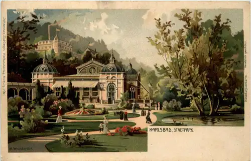 Karlsbad - Stadtpark - Litho -246638