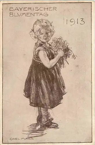Bayrischer Blumentag 1913 - Künstlerkarte Carl Marr -246782