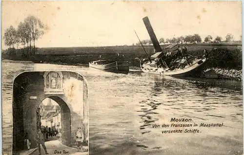 Mouzon - Maaskanal Versenkte Schiffe - Feldpost -246712
