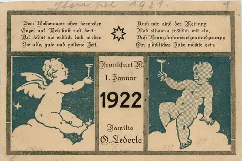 Frankfurt - Herzlichen Glückwunsch 1922 - Familie O. Lederle -246308