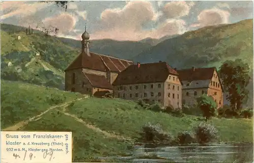 Gruss vom Franziskanerkloster a d Kreuzberg Rhön -247382