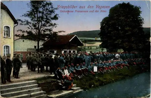 Gefangene Franzosen auf der Rast - Feldpost -246940