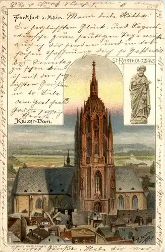 Frankfurt - Künstlerkarte - Litho -246098