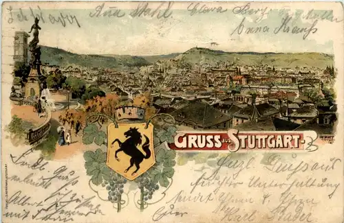 Gruss aus Stuttgart - Litho -253740