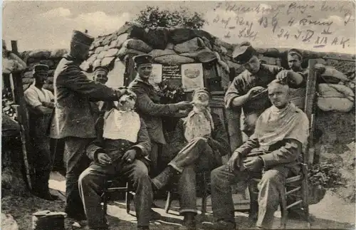 Beim Rasieren - Feldpost -246914