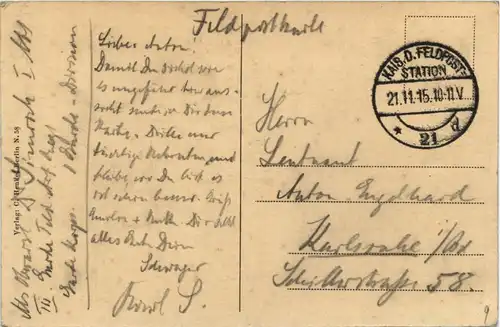 Moulin - Zerschossene Kirche - Feldpost -247052