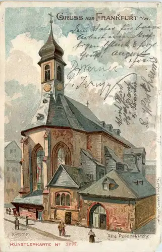 Frankfurt - Künstlerkarte - Litho -246090