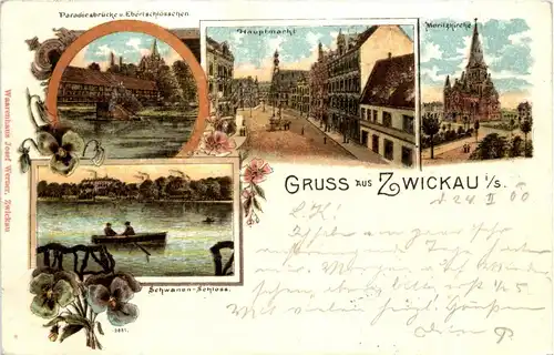 Gruss aus Zwickau - Litho -247962