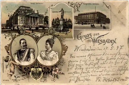 Gruss aus Wiesbaden - Litho -248334