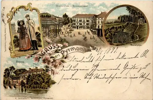 Gruss aus Pyrmont - Litho -248092