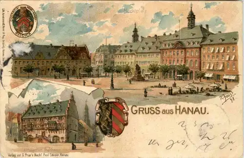 Gruss aus Hanau - Litho -248172