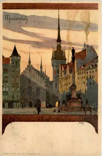 Nürnberg - Marienplatz - Litho -246780