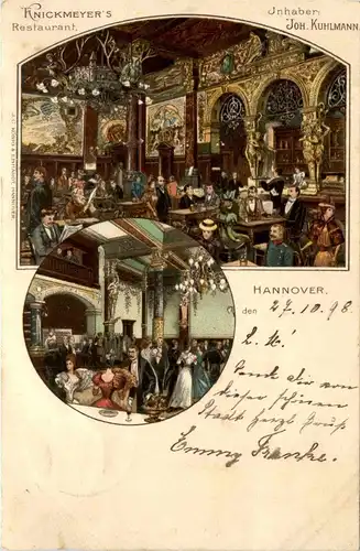 Gruss aus Hannover Restaurant Knickmeyer- Litho -248062