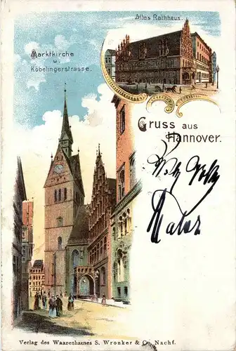 Gruss aus Hannover - Litho -248066