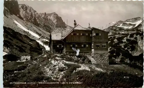 Mariazell/Steiermark - Hochschwab, Voisthalerhütte Ostansicht -308202