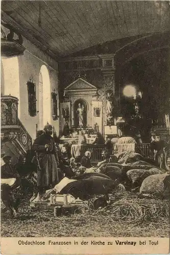 Obdachlose Franzosen in Varvinay bei Toul - Feldpost -248664