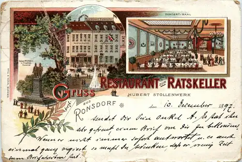 Gruss aus ronsdorf - Restaurant zum Ratskeller - Litho -249686