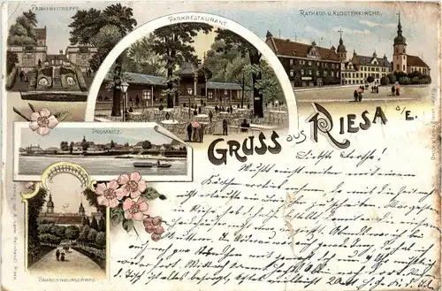 Gruss aus Riesa - Litho -249362