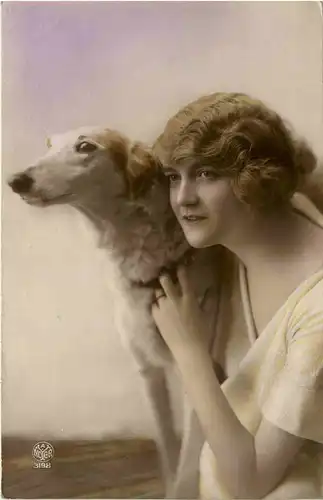 Woman with Dog -249854