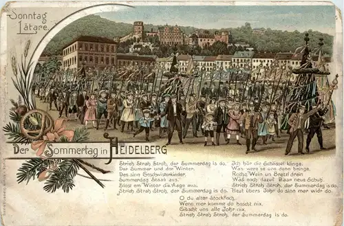 Der Sommertag in Heidelberg - Litho -249112