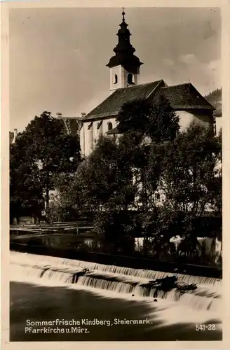 Mürzzuschlag/Steiermark - Sommerfrische Kindberg - Pfarrkirche u.Mürz. -309000