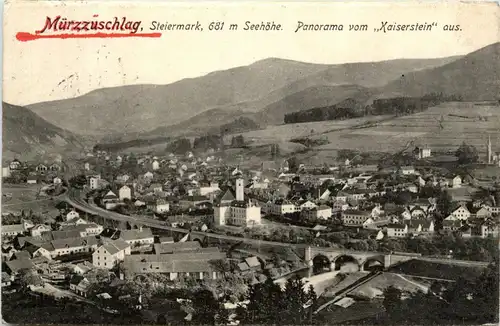 Mürzzuschlag/Steiermark - Mürzzuschlag - Panorama vom Kaiserstein -309526