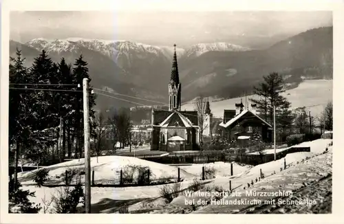 Mürzzuschlag - Wintersportplatz bei der Heilandskirche mit Schneealpe -310266