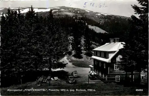 Mürzzuschlag/Steiermark - Steinhaus a. Semmering - Alpengasthof Pfaffensattel gegen Stuhleck -310366