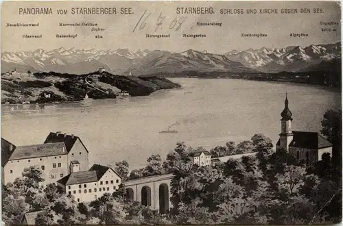 Starnberg - Panorama vom Starnberger See -266500