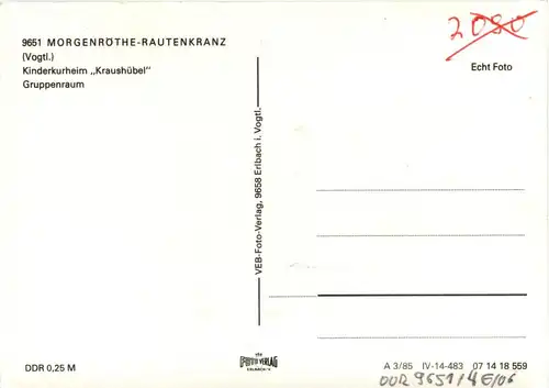 Morgenröthe-Rautenkranz - Kinderkurheim Kraushübel -266286