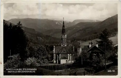 Mürzzuschlag/Steiermark - Mürzzuschlag - Motiv mit Heilandskirche -310296