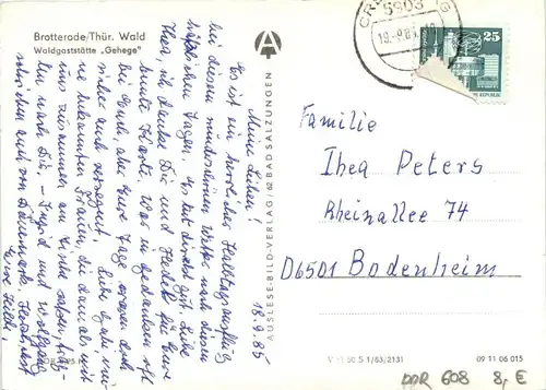 Brotterode - Waldgaststätte Gehege -266358