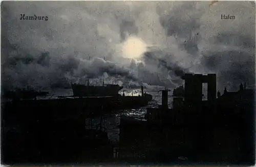 Hamburg - Hafen bei Nacht -267550