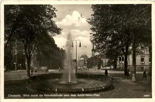 Chemnitz - Blick durch die Bahnhofstrasse -267438