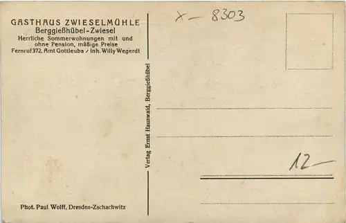 Berggiesshübel - Gasthaus Zwieselmühle -268018