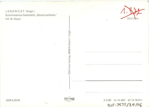 Landwüst - Gaststätte Bauernschänke -266304