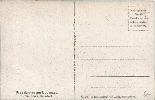 Kressbronn am Bodensee - Künstlerkarte V. Marschall -267258