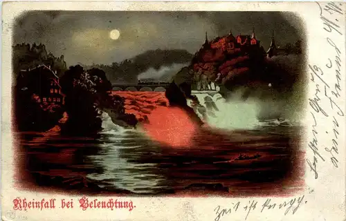 Rheinfall bei Beleuchtung -268384