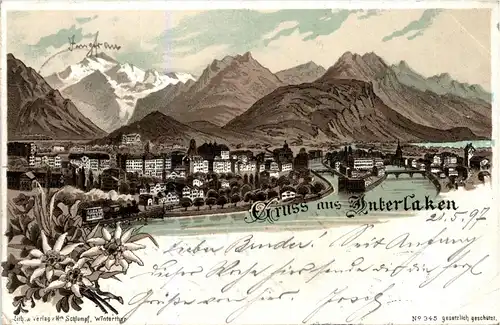 Gruss aus Interlaken - Litho -268376