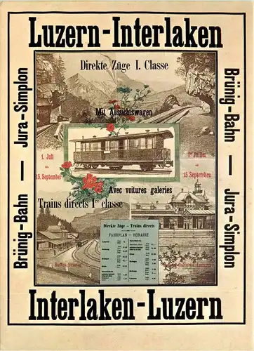 Interlaken Luzern - Brünig Bahn - REPRO -269236
