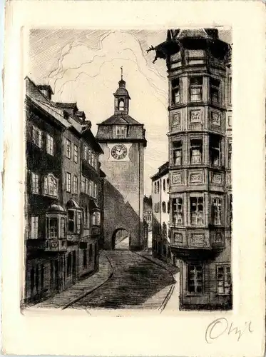 Schaffhausen - Schwabentor - Radierung -269300