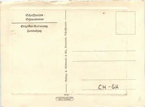 Schaffhausen - Schwabentor - Radierung -269300