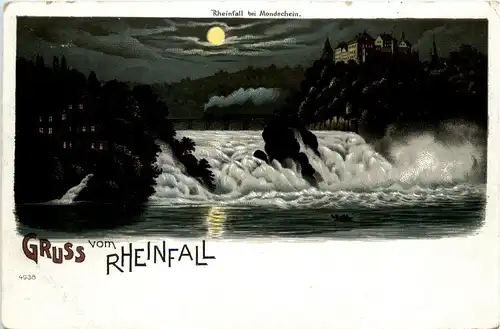 Gruss vom Rheinfall - Litho -268360
