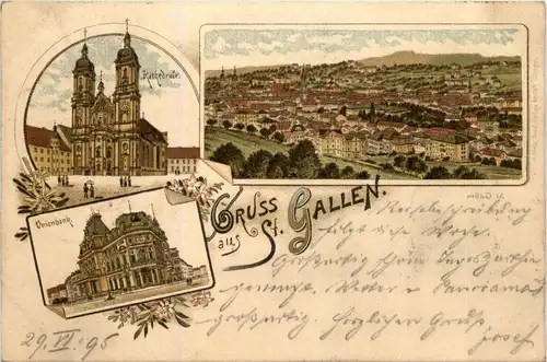 Gruss aus St. Gallen - Litho 1895 -268404