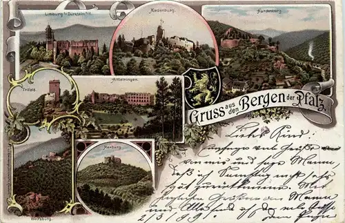 Gruss aus den Bergen der Pfalz - Litho -270470