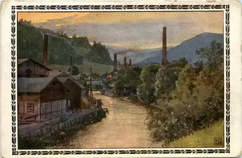 Phönix Stahlwerke Mürzzuschlag Steiermark - Motiv an der Mürz -269558