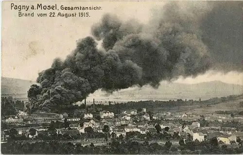 Pagny a Mosel - Brand vom 22. August 1915 - Feldpost -27390